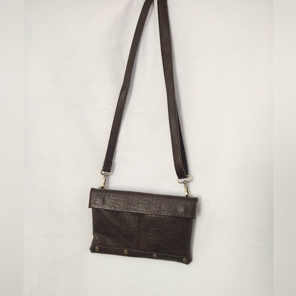 Joy Susan Handbags - Joy Susan Kiara Brown Vegan Leather Convertible Crossbody/Wristlet Bag